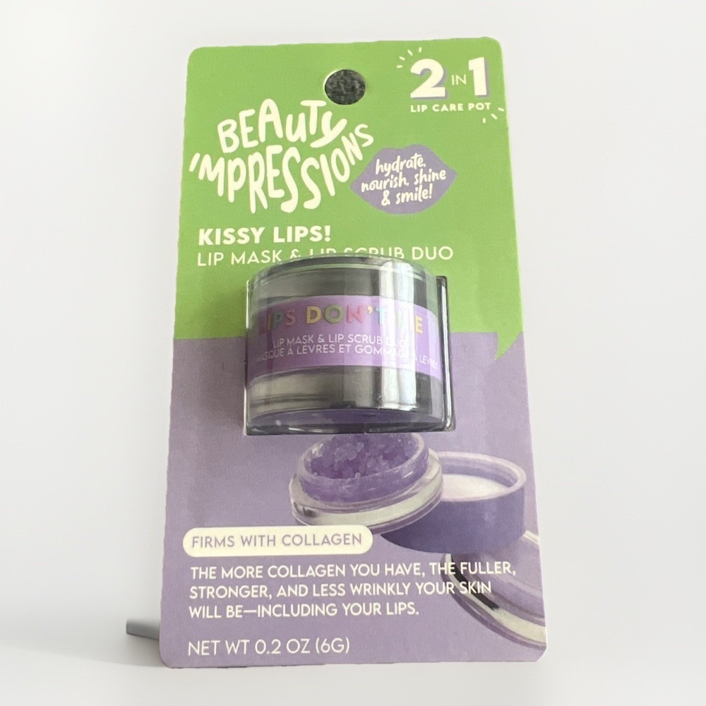 Beauty Impressions Kissy Lips Mask & Scrub Duo Viral TikTok Firm Collagen New